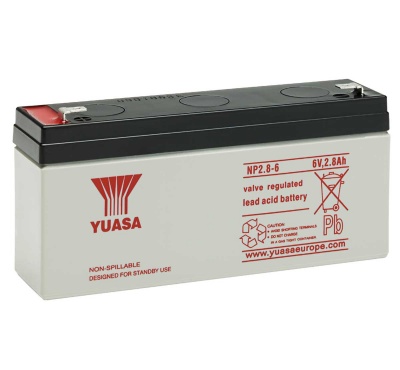 NP2.8-6 Yuasa 2.8Ah 6V Lead Acid Battery